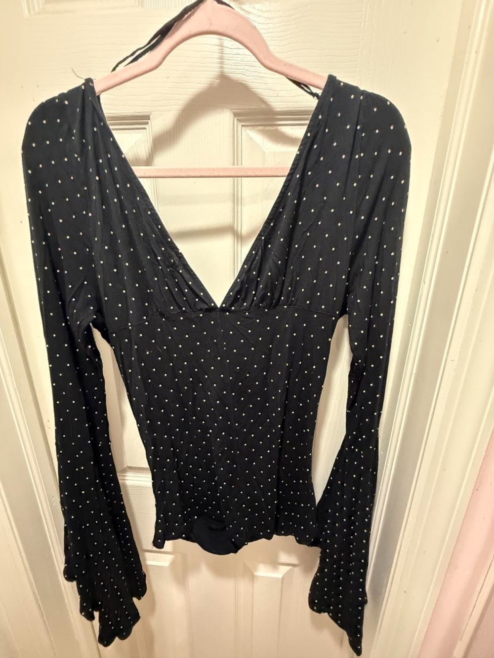 We The Free What a Babe Bell-Sleeve Printed Top Size L - Picture 3 of 7